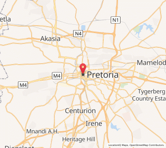 Map of Pretoria, Gauteng