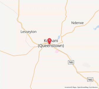 Map of Queenstown, Eastern Cape
