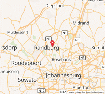 Map of Randburg, Gauteng