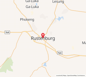 Map of Rustenburg, North-West