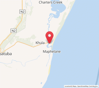 Map of Saint Lucia Estuary, KwaZulu-Natal
