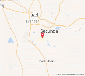Map of Secunda, Mpumalanga