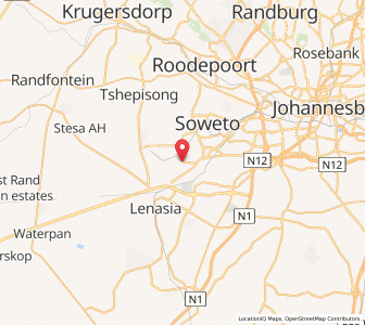 Map of Soweto, Gauteng