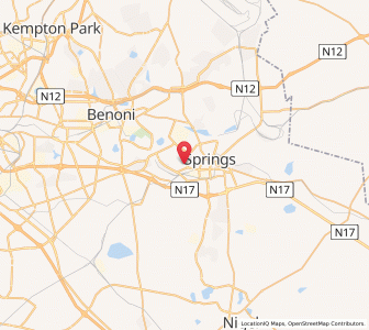Map of Springs, Gauteng