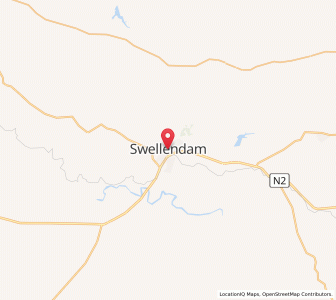 Map of Swellendam, Western Cape