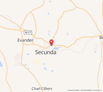 Map of Trichardt, Mpumalanga