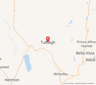 Map of Tulbagh, Western Cape