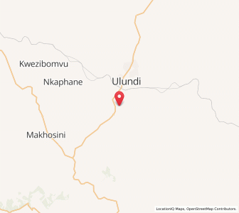 Map of Ulundi, KwaZulu-Natal