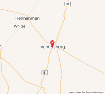 Map of Ventersburg, Free State