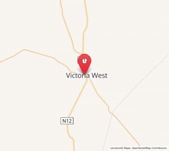 Map of Victoria West, Northern Cape
