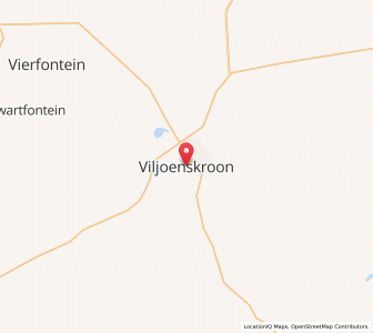 Map of Viljoenskroon, Free State