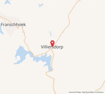 Map of Villiersdorp, Western Cape