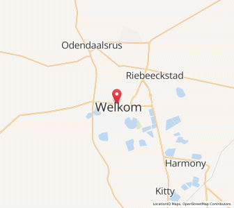 Map of Welkom, Free State