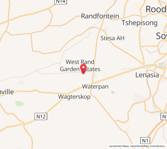 Map of Westonaria, Gauteng
