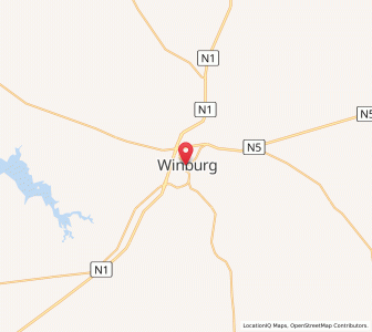 Map of Winburg, Free State