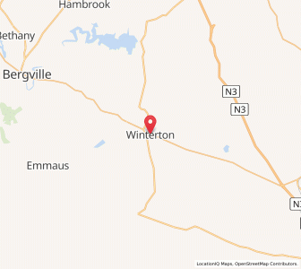 Map of Winterton, KwaZulu-Natal