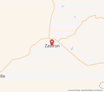 Map of Zastron, Free State