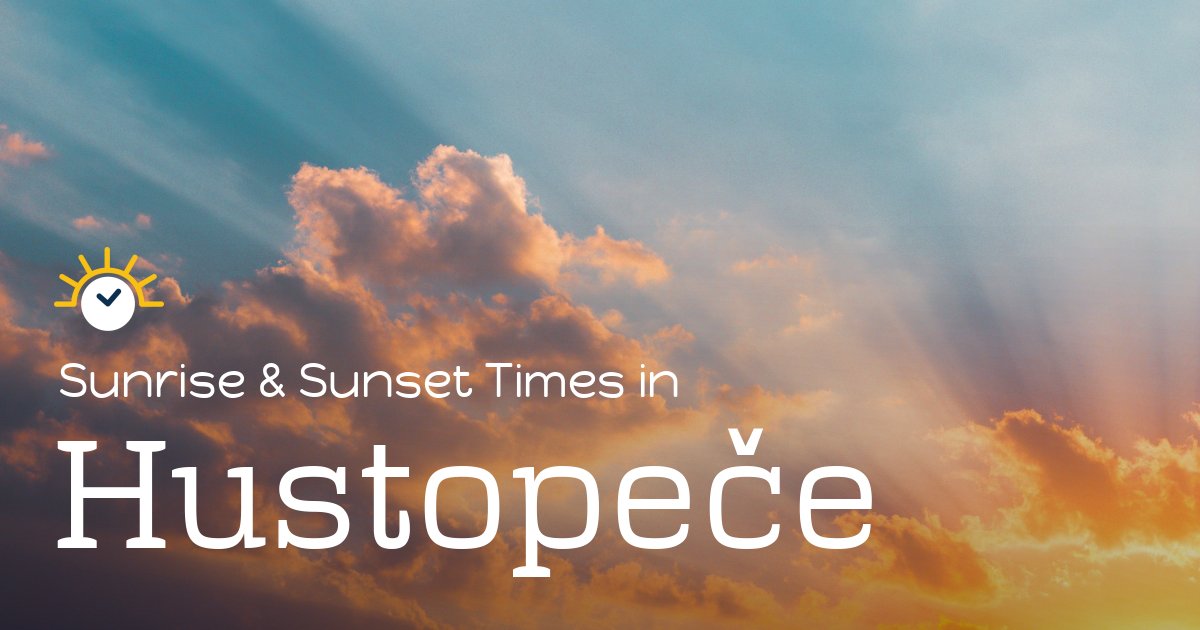 Hustopeče Sunrise and Sunset Times