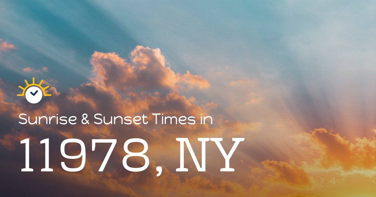 11978, NY Sunrise and Sunset Times