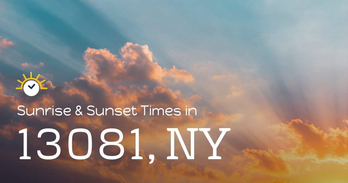 13081, NY Sunrise and Sunset Times